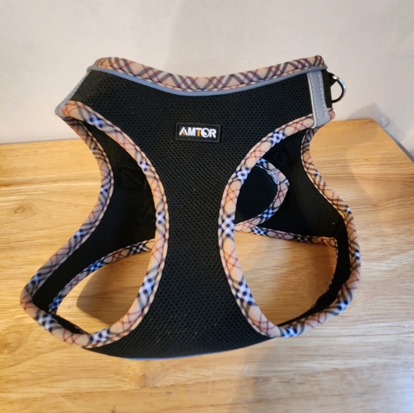 Dog Harness Body Leash Large-XL Black Canvas Velcro - Picture 1 of 7